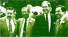 Robert, Roy Disney Jr., Michael Eisner and Richard (1990)